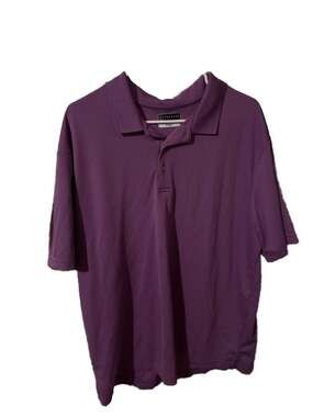PGA TOUR Men's Airflux XXL Short Sleeve Purple Golf Polo Shirt